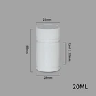 Healthy Bottles Empty UMETASS Mini Healthy White Medical Bottle Plastic Empty Vitamin Pill Capsule Bottle With Cap