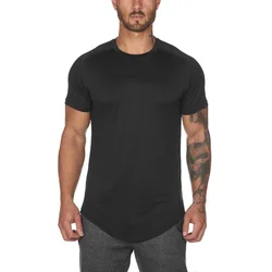 Wholesale Plus Size Sportswear Men Gym T Shirt High Quality Workout Tops Short Sleeve Fitness Running Athletic Shirt