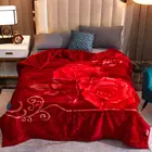 Quilt Raschel Blanket Floral Quilt Mink Bedroom Living Room Blankets For Winter