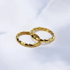 Gold Plated Steel Gold New Fashion Leaf Design 18K Gold Plated Minimalism Stainless Steel Ring For Women