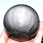 Silver Obsidian Wholesale Natural Silver Sheen Obsidian Sphere Large For Home Decoration