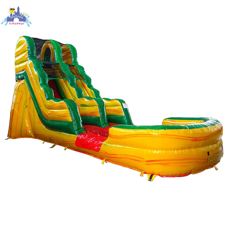 Orange Lines 0.55mm Giant Inflatable Slides High Giant Pool Water Slide For  Kids Adults - Buy Orange Lines Giant Inflatable Slides High Giant Pool  Water Slide For Kids Adults,Orange Lines Giant Inflatable
