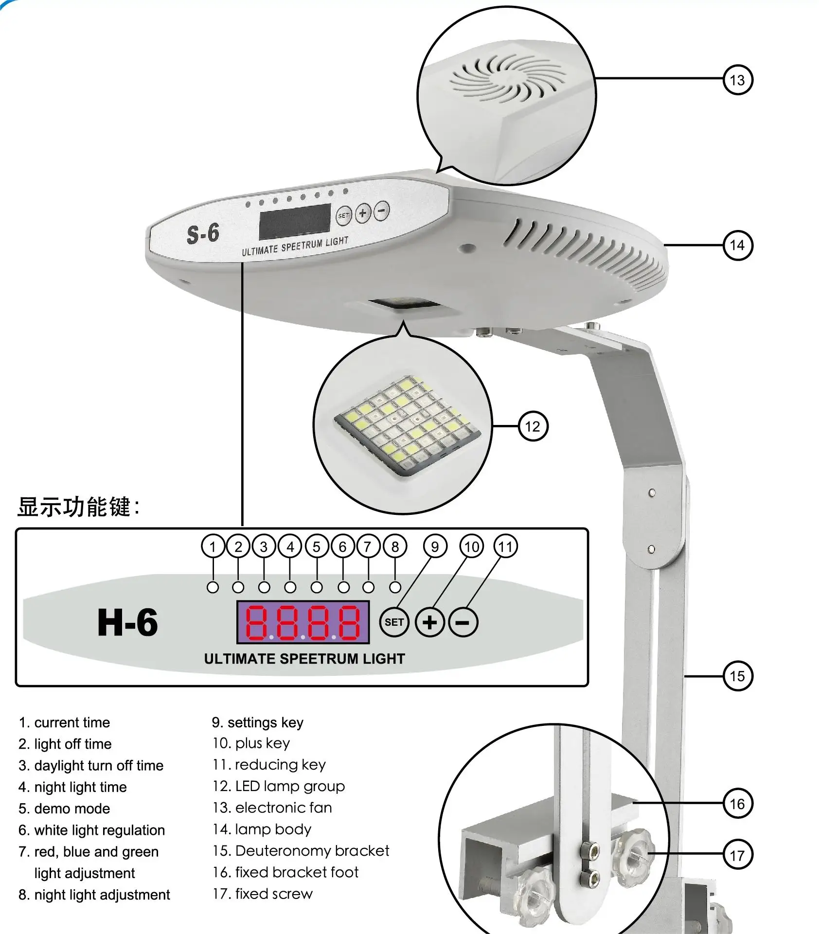 Full Spectrum Wrgb Wifi Marine Nano Fish Tank Led Aquarium Light 2