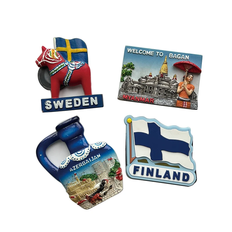 Custom Resin Photo 3d Fridge Magnet Customized Tourist Photo Souvenir