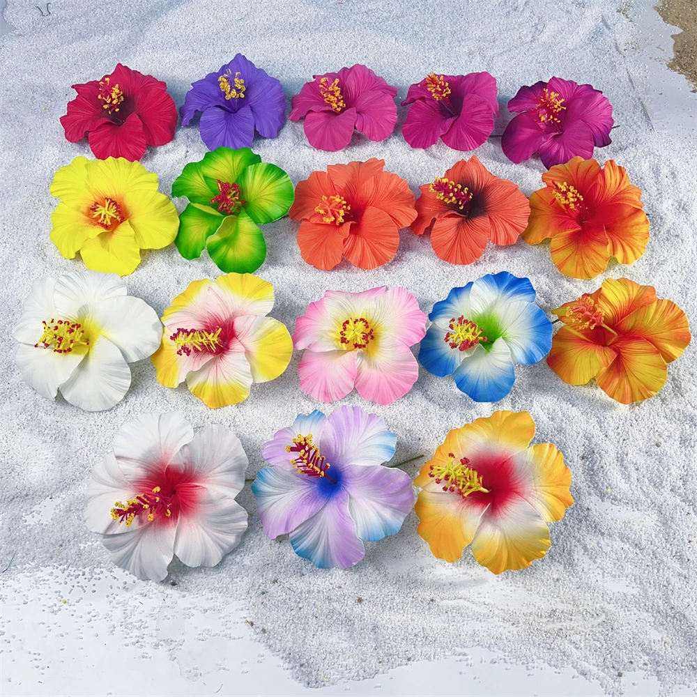 Factory Wholesale Artificial Hibiscus large eva foam hawaiian flower for Tropical Island Party