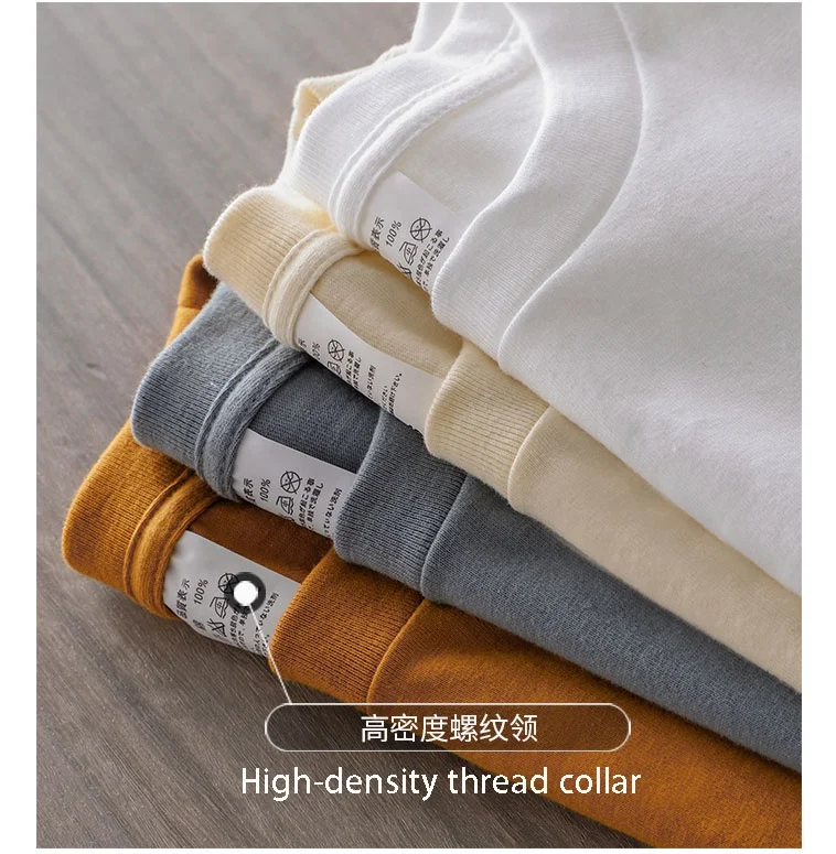 Odm 250 Gsm Heavy Weight T Shirt Custom Design Blank 100% Cotton Round Neck Tshirt mens tshirts tshirt for men