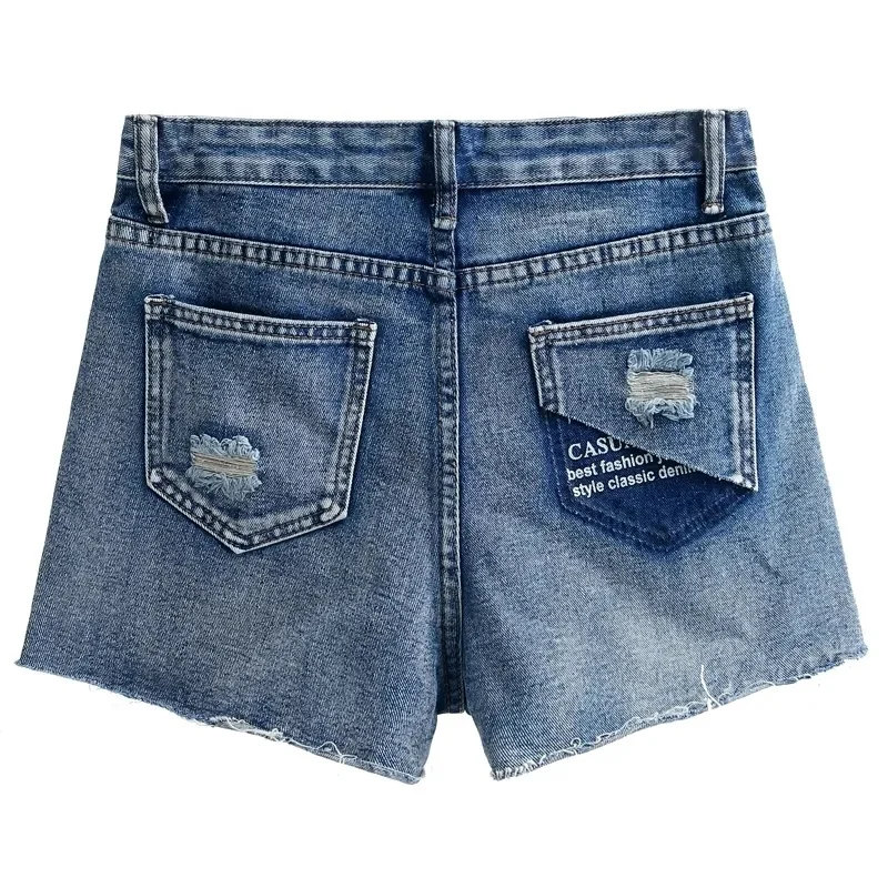 Jeans Apparel Manufacturers Wholesale Custom Plus Size Women Denim Spandex Cotton Black Blue Ladies High Waisted Sexy Shorts