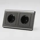 Electric Switch OEM EU Standard Stainless Steel Frame Designs Electric Socket And Electric Wall Switch