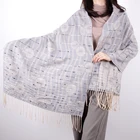 Scarf Striped Winter Scarf Winter Factory Direct Supply Striped Cashmere Winter Scarf Thickened Warm Shawl