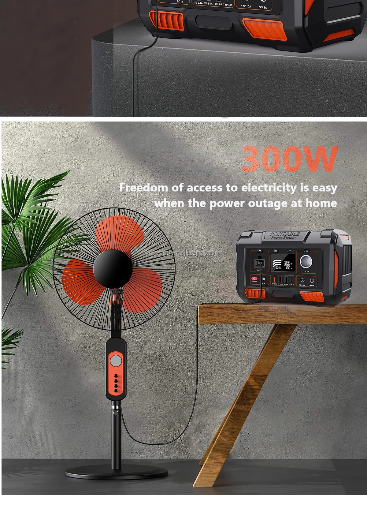 Avcon 300W Portable Solar Power Station LFP Battery 48v 200ah Outlet MPPT Controller for Car Use 220v Solar External Battery manufacture