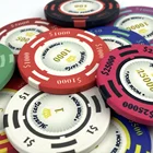 Poker Customized 39*3.3mm Colorful Ceramic Poker Chips Monte Carlo 10g In Stock Factory