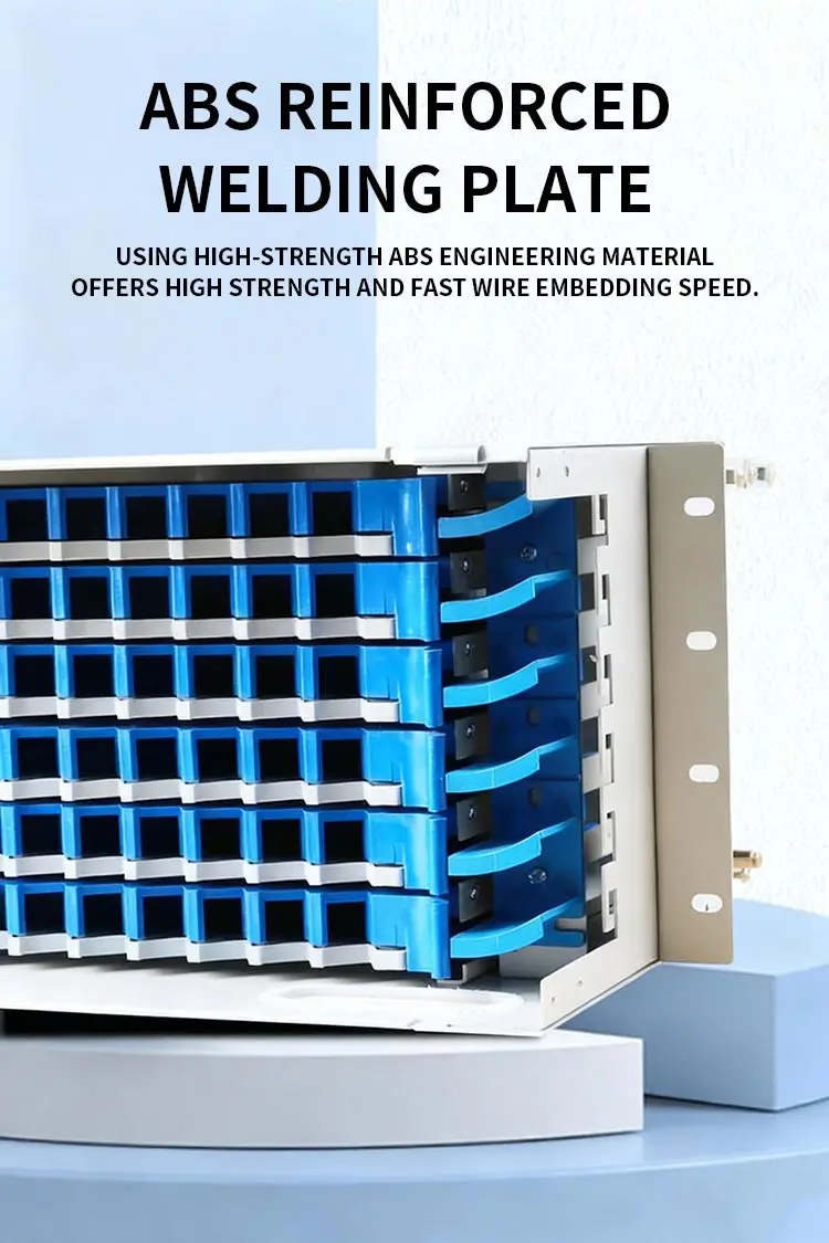 Rack Mount Fiber Distribution Frame 12 Port ST Connector Robust Modular ODF Panel Compact Steel Easy Cable Termination