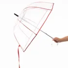 Umbrella Umbrella Umbrella Red 2021 Red Clear Bubble Umbrella 43 Arc Umbrella Clear Plastic Paraguas For Wedding