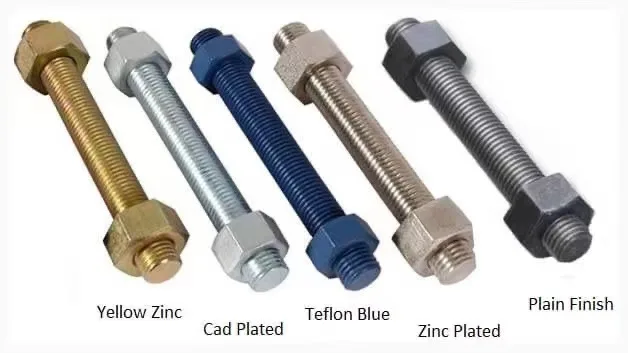 ASTM A193 Grade B7 Stud Bolt Thread Rod With 2h Nuts factory