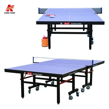 Cheaper Indoor home foldable 25mm Table Tennis Table Removeable Ping pong Tables With Wheel