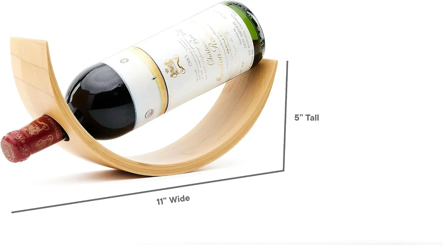 product solid wood kitchen wine bottle rack single organic bamboo self balancing elevate space wine holder elevate your space-5