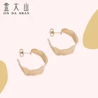 Earrings Hoop Earrings Trendy Custom Made Gold Plated Nonlinear Earrings French Style Jewel Stainless Steel Hoop Earrings