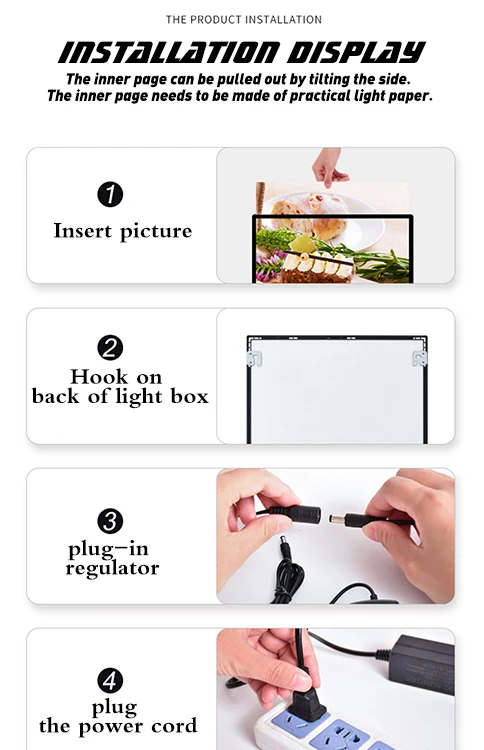 product indoor aluminum frame advertising billboard led slim magnetic light box-20