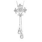 Jewelry 2021 Fashionable Flower Pendant Necklace Feminine Opal Jewelry Long Necklace For Parties
