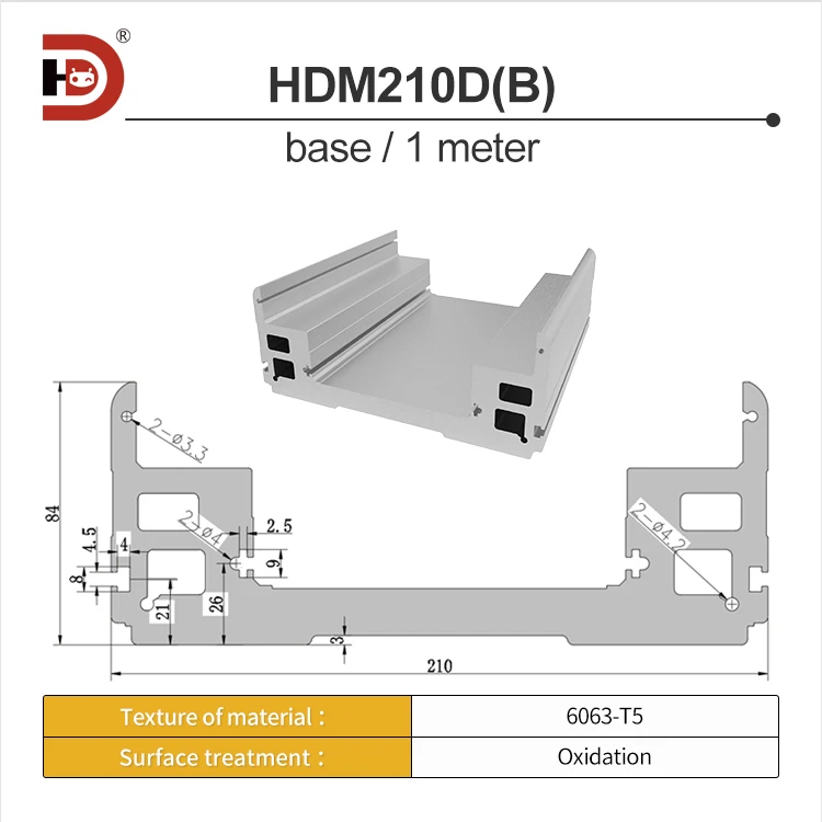 210 Wide Module Aluminum Profile Linear Motion Screw Platform Slider XYZ Robotic Arm Aluminum Customization details