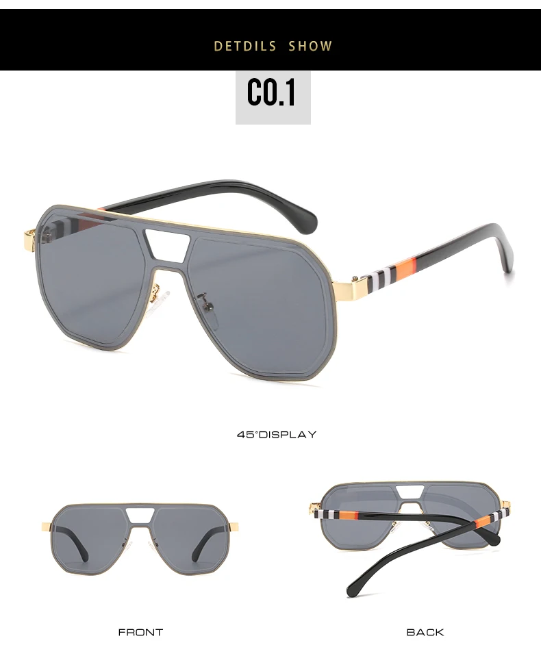 Square Frame Sunglasses Men Women UV400 Protection Retro Trendy Fashion Shades