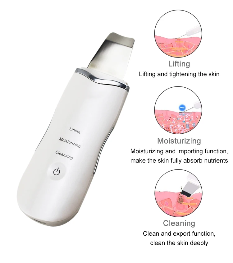 Portable Face Massager Personal Care Beauty Gadgets Deep Face Spatula Cleaning Facial Ultrasonic Skin Scrubber