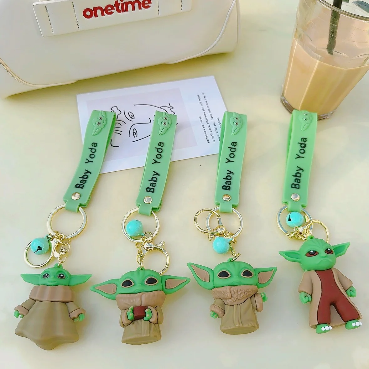 Wholesale Small Gifts New style Yoda Personality Yoda Stereo Cartoon Doll Bag Pendant Hanging Accessories Stars Wars Keychain