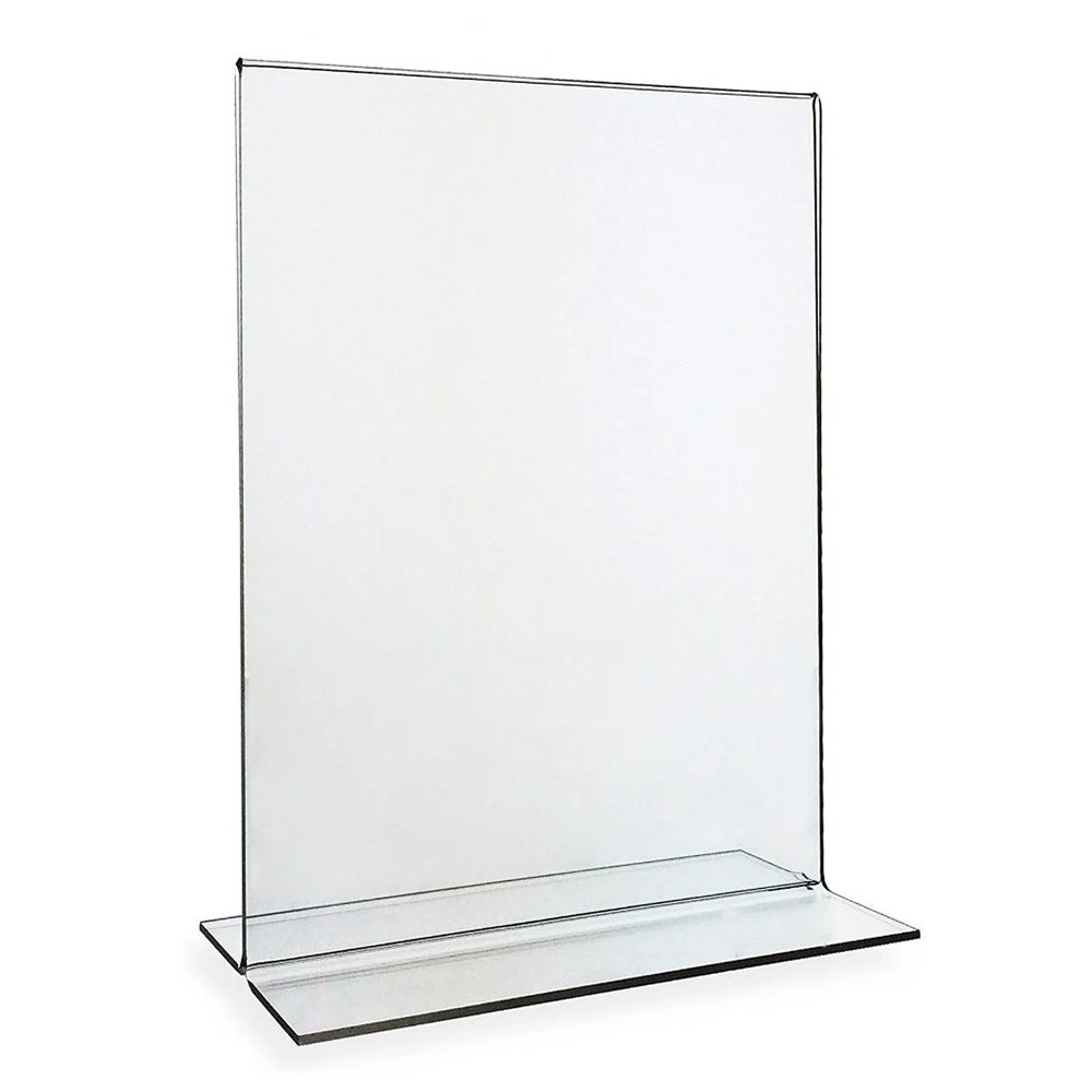 Double-sided 8.5 x 11 Sign Holder for Tabletops Top Insert Clear 19026 