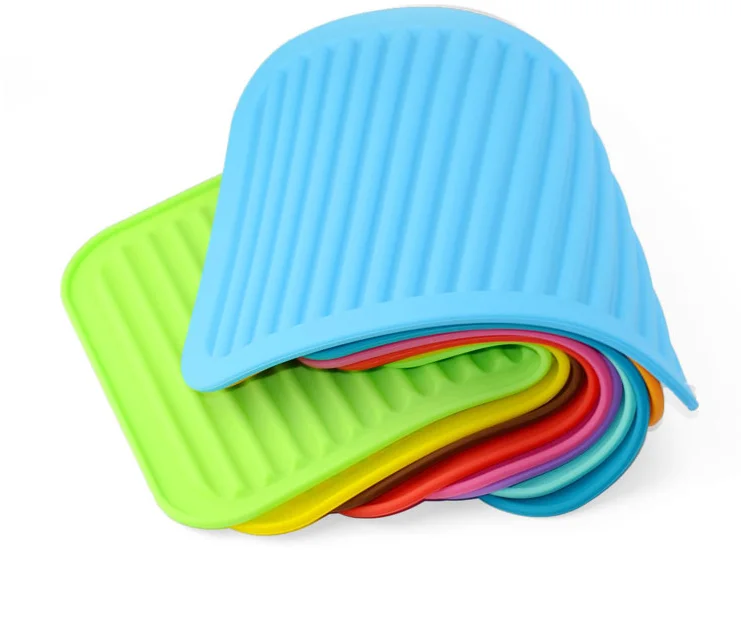 Customized Multi Purpose Spoon Rest Kitchen Silicone Drain Dish Drying Grooves Mat Wholesale Drying Mat