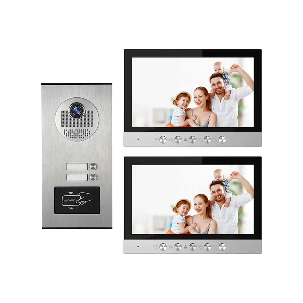 2 Apartments 4 Wire Video Intercom Wholesale Multi Apartment Video Door Phone Intercom System