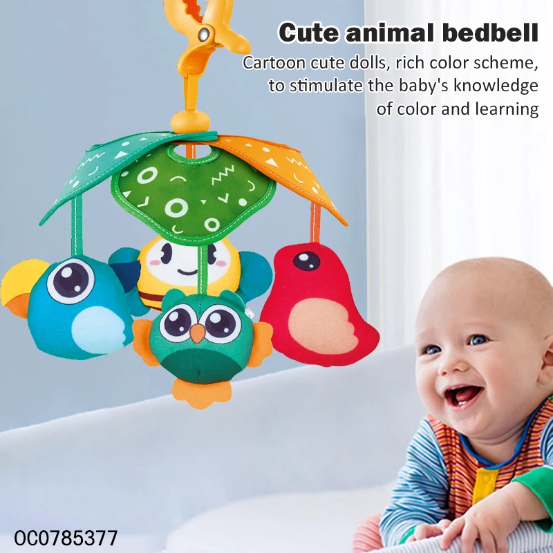 Lovely animal cartoon hanging toy for baby crib 0-3 months
