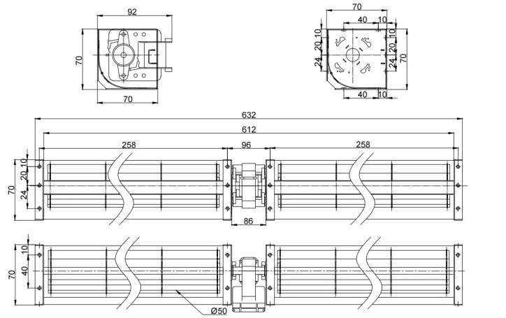 Tower Fan, 230 VAC, 176.55 CFM - detail 8