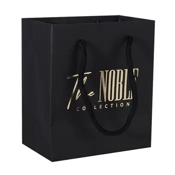 Wholesale black cheap thank tou luxury printed custom paper logo shopping bag for boutique