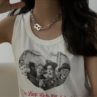 Necklace Punk Gold Silver Hips Hop Metal Link Chain Necklace Women Chunky Chain Choker Necklace For Girl