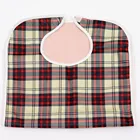 Bib Bib Bib Adult Plaid Printed PVC Bib With Rabbit Ear Waterproof Bib For Adults