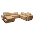 Modern Sofa Modernmodern YASITE Modern L Shaped Sofa 7 Seater Canape Cuir Uli Leather Corner Big Sofa Set