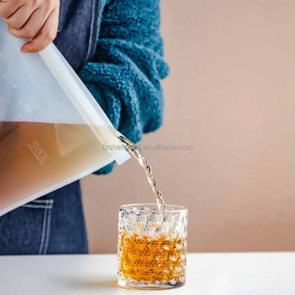 product extra large reusable fresh clear ziplock silicone  freezer bag food storage and container for efficient food packaging-5