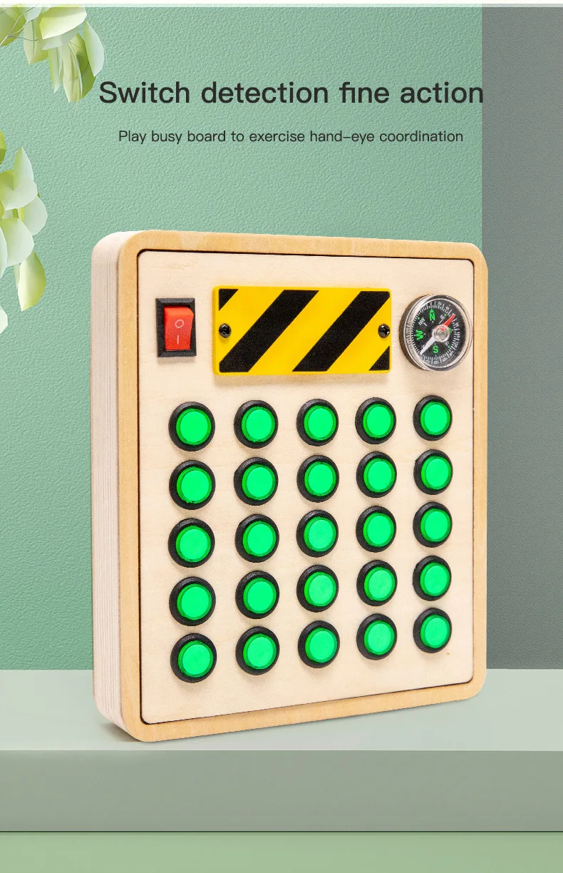 Jouets sensoriels Montessori, jeu d'orthographe éducatif en bois, lumière LED électronique, planche occupée pour enfants, fournisseur