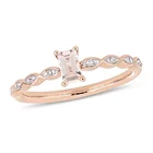 Cut Rose Gold Rings Diamond Ring Emerald Cut Rose Gold Wholesale Morganite Rings Morganite And Diamond Promise Ring