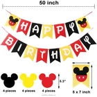 Felt Fabric Happy Birthday Banner Mickey Mouse Birthday Theme Party Decoration