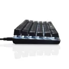 Keyboard Gaming Wired Compact 82 Keys Anti-Ghosting White Backlit Mechanical Gaming Office Keyboard