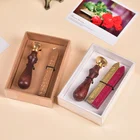 Stamp Wax Stamps Family Crest Personalized Wax Seal Stamp Set With Gift Box Packing