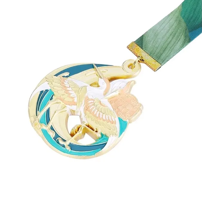 Factory Price Gold Plated Metal Medal Custom Logo Made 3D Marathon Sports Medals for Souvenir Gift manufacture