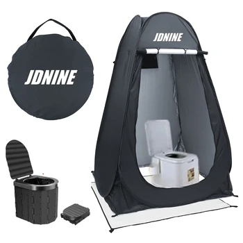 Private shower tents, changing rooms, or portable toilet compartments with handbags, suitable for camping, beach, or tailgate