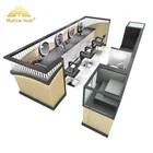 Salon Modern Solid Wood Nail Beauty Salon Kiosk Modern Eyebrow Bar Modern Eyebrow Threading Kiosk In Mall