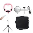 Video NEW Heart Style Ring 96w 18inch Rechargeable Photo Video LV-960DII LED Ringlight Makeup Light With CRI 95RA+