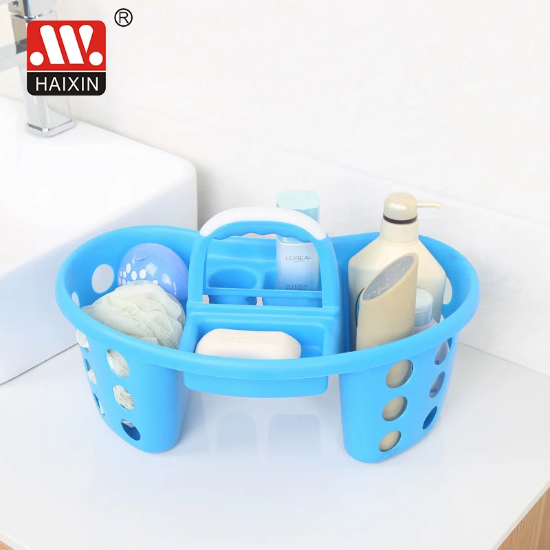 Haixing Bathroom 3 compartments Shower Caddy  Multipurpose Utility Plastic Single Tier