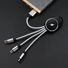 Gifts Items In Wholesale Gifts Items Corporate 3 In 1 USB Cable Keyring USB Charger With LED Light Up Logo
