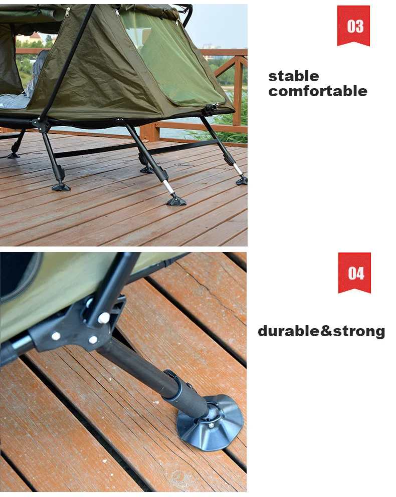 Clm Portable Cot Tent With Bed Off Ground Outdoor Camping Fishing Tents