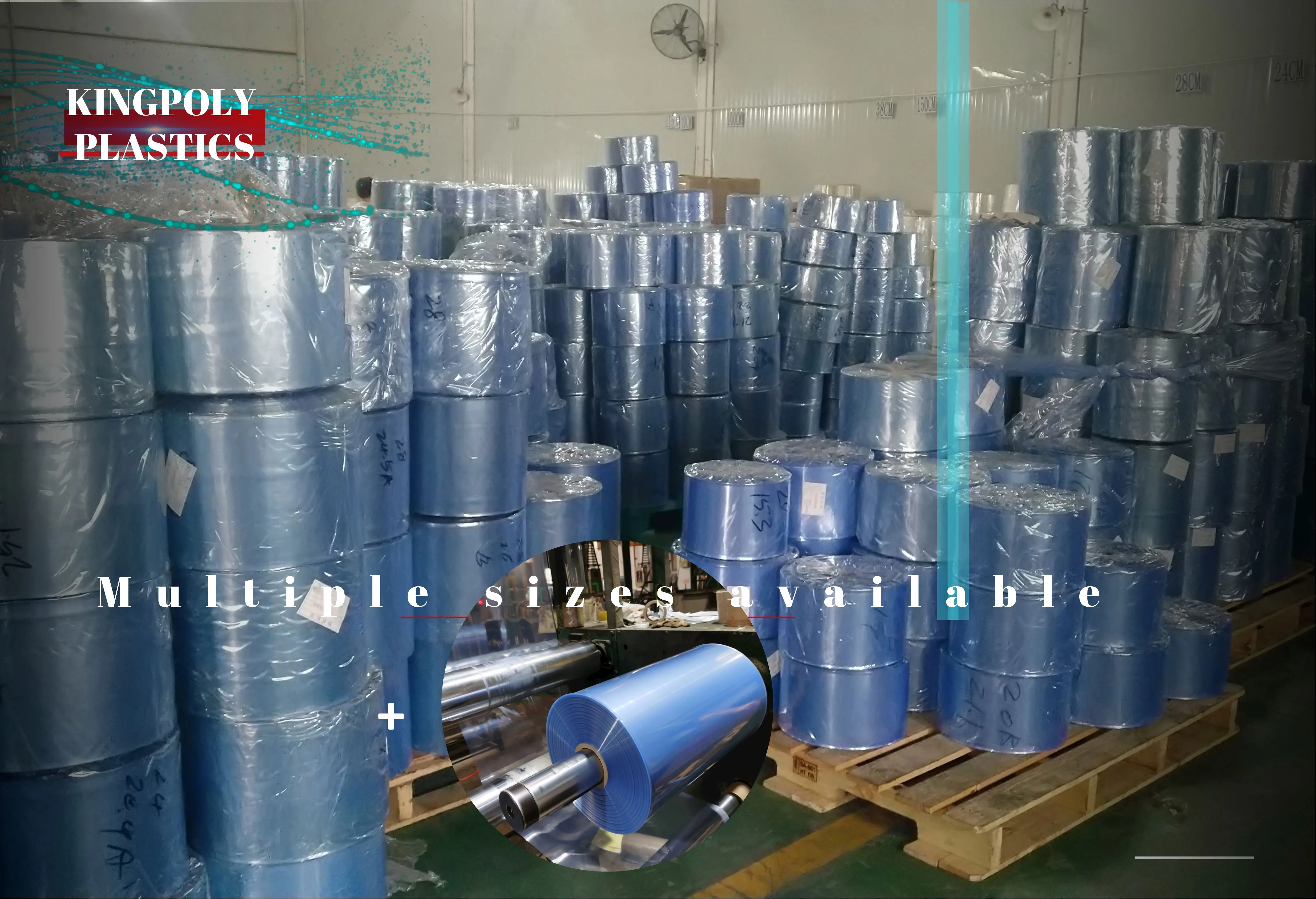 specially made package with perforations Low temperature polyolefin food plastic blown roll wrap bags PVC heat shrink film